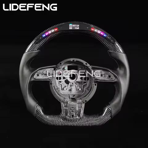 LED Carbon Fiber Steering Wheel For Audi A1 A6 2012~2018/A7 2011~2018/A8 2013~2018/S6 2013~2018/S7 2