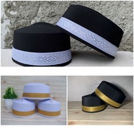 Peci songkok kopiah assagofah ribbon motif peci kopiah songkok asagofa ribbon bugis/songkok bugis re