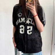 【Ready stock】美式高街辣妹字母球衣女夏季小众T恤今年流行的上衣American Stle High Street Hot Girls Alphabet Jerse Women's Ck2g