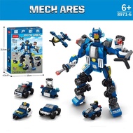 HAHA TOY 6 in 1 Mainan Blocks Pesawat Tank Mobil Kereta Brick Api Miniatur Truk Edukasi Mainan Anak