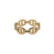 愛馬仕 Chaine d'Ancre Enchainee 戒指 18K 黃金 - 01447