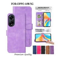 Flip Wallet Case for OPPO A98 5G Wallet Casing with multiple card slots stand function