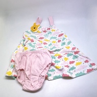 Disney Baby Winnie The Pooh 12-18m Sleeveless Flare Tank Cloud Print Dress with Pink Short *PRELOVED