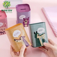 NAESV Cash Box Save Money Birthday Gift Tinplate Toy Cash Cabinet Home Decoration Giraffe Animal Mon