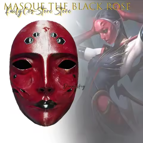 Masque of the Black Rose Elise Cosplay Mask Game Character Replica Prop for Ancient Beauty Mask Cosp