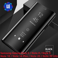 สำหรับ Samsung Galaxy Note 5 /Note 8 /Note 9 /Note 10 /Note 10 Plus/note 20 /Note 20 UItra เคสโทรศัพท์ Luxury Electroplating Mirror Flip Cover Hard TPU Full Protection Casing