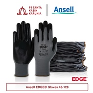 Ansell EDGE Gloves 48-128 Nitrile Coated Oil Resistance (Industrial Safety Gloves Anti-Oil & Liquid 