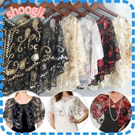 SHOOGEL Sequin Shawl, Mesh Polyester Yarn Flapper Shawl, Fashion Cover Up Dress Accessory Sequin Beaded Dress Shawl Women