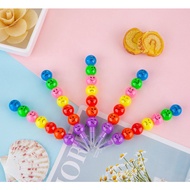 [New Arrival] New Pen Ice Sugar Gourd Pencil Seven Sections Crayons Seven Sections Students Learn Ca