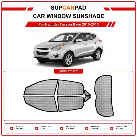 For Hyundai Tucson Base 2010-2015 Pre‑Cut Auto Window Sunshade Anti‑UV Car Sun Visor Protector