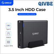 QIVBE ORICO 3.5เคสฮาร์ดดิสก์ Type C กล่องใส่ฮาร์ดดิสก์ SATA เป็น USB 3.1เครื่องอ่านฮาร์ดไดรฟ์เสริมสำหรับ2.5/3.5 ''HDD BIHEG