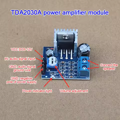 TDA2030 Module Power Supply TDA2030 Audio Amplifier Board Module TDA2030A 6-12V Single