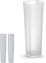 PARENCE. - Set of 6 Reusable Tube Cups 33cl - BPA Free PP Hard Plastic | Cylindrical High Performanc