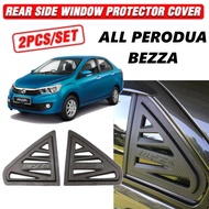 Perodua Bezza Window Cover 3D Carbon Rear Triangle Windscreen Visor Door Protector Sunshade Kereta