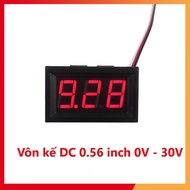 Red 3-wire DC voltmeter, 0.6 inch LED digital voltmeter reverse connection protection DC 0V30.0V 3-w