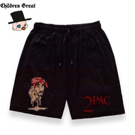 KATUN TUPAC SHAKUR shorts RAPPER 2PAC cotton boxer short pants black baby terry/ underpants