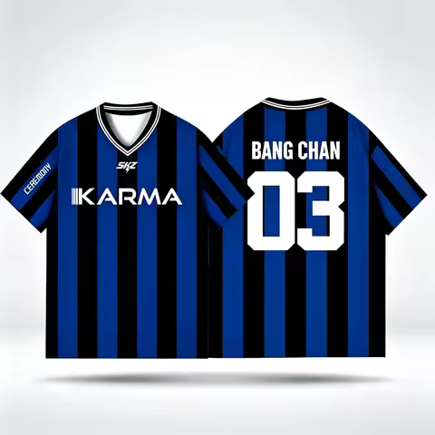 2026 Boys Girls Women Kpop STRAYKIDS T-Shirt Blue Black Name Number Graphic Tee, Summer Cosplay Top 
