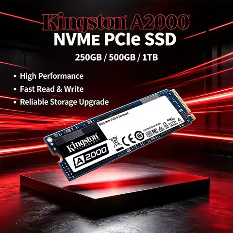 Kingston A2000 PCIe NVMe SSD 500GB/1TB M.2 2280 High Performance Fast Read & Write Internal Solid St
