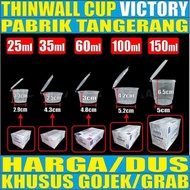 Thinwall Cup 25ml 35ml 60ml 100ml 150ml Per Dus Bulat Cup Sambel Sambal Saos n Cup Puding Plastik Gjk