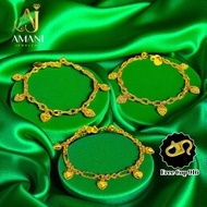 Emas AJ NEW Gelang Tangan baby PAPERCLIP JUNTAI (CangkukS) Emas Bangkok Titanium Emas sadur 24k Brac