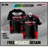 2-Stroke RACING JERSEY with Collar V-NECK FULLPRINTING Shirt CUSTOM REQUESTbebas JR06