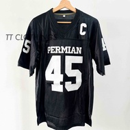 NFL American Football Jersey Rugby Bobby Miles #45 PERMIAN Black Embroidery Shirt Plus Size Men