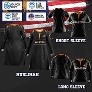 FAZZ HM03 - KID ADULT / MUSLIMAH HARIMAU MALAYA TEAM MALAYSIA JERSEY MICROFIBER SEDONDON SUKAN