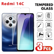 Tempered Glass Screen Protector For Redmi 14C 15C POCO C75 4G 2024 Full Cover Transparent Glass film