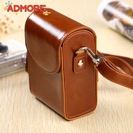 ADMORE Storage Bag, Leather Adjustable Strap Camera , Waterproof Shockproof Portable Photography Pou