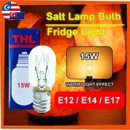 THL BULB REFRIDGERATOR E12 E14 E17 BULB 15W SALT LAMP PYGMY BULB LAMPU GARAM WARM LIGHTING 盐晶灯