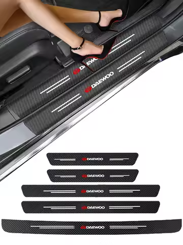 Car Door Sill Threshold Protector Stickers Decals For Daewoo Kalos Lanos Nexia Matiz Nubira Espero G