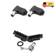 YANE 90 Degree Welding Connector, 5.5x2.1mm 5.5x2.5 mm Socket DC Power Male Plug, DC Power Male Plug