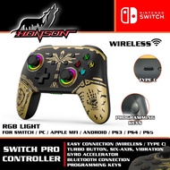 全新 HONSON S08 Switch 王國之淚 無線手掣 | 支援 PS5 / PC / APPLE MFI / ANDROID | RGB 燈 | TURBO 制 | 六軸感應 | 震動功能 | 自定功能鍵 | TYPE C 充電 / 連線