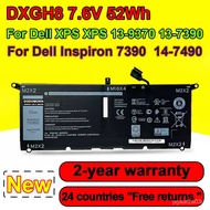 New DXGH8 Laptop Baery For Dell XPS 13 9370 9380 7390 2019 Inspiron 13 7000 7390 7391 2-in-1 5390 5391 14 7400 7490 52WH