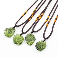 High Quality Natural Unique Quartz Necklace Impact Stone Meteorite Moldavite Pendant R5f9 M0d6