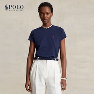 Polo Ralph Lauren เสื้อยืดผู้หญิง Tee-Cotton Jersey Crewneck Tee รุ่น WMPOKNINCU20702 สีฟ้า