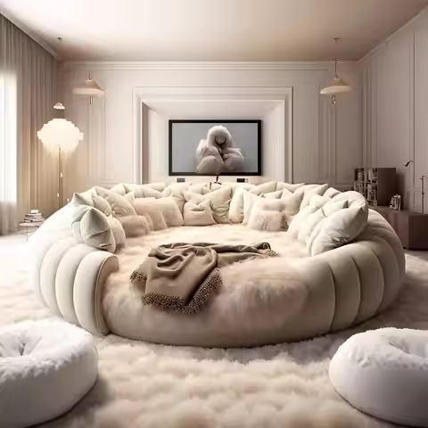 Double Bed Luxury White Room Modern Loft Full Size Double Bed Bedroom