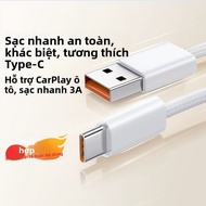 Biaze | Dây Cáp Sạc Nhanh 3A cho iPhone 15 Pro Max và Android USB to Type-C hỗ trợ CarPlay