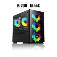 YGT B-706 Tempered Glass Gaming PC/Desktop Case Micro-ATX/ITX