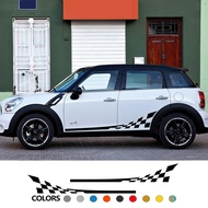 2Pcs Car Door Side Stickers Racing Sport Decal For Mini Cooper R56 R57 R58 R50 R52 R53 R59 R61 Count