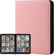 Arkeiliy Card Binder 9 Pocket, Double Sided Pockets Trading Card Binder with 30 Sleeves, Premium Zip