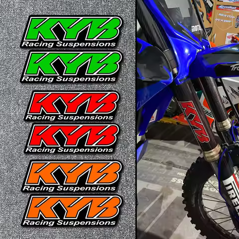1Pair PVC Reflective KYB Fork Sticker Suspension Shocker Damper Motorcycle Accessories Decorate Badg