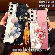 Softcase Oppo A74 5G A74 4G A95 A76 A96 A36 A52 A72 A92 16E A16K Beautiful Flower Wallpaper Motif - 