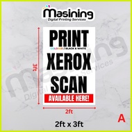 ∆ ◲ ◺ Print, Xerox, Scan Business Signage Laminate or Tarpaulin