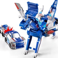 Collision Deformation Dinosaur Car Toys, Two-in-One Magnetic Car Deformation to Dinosaur Toys, Fun R