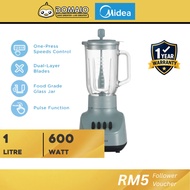 MIDEA 1.0L GLASS JAR BLENDER (1X4)(MID-BD-MBL602B0BGG)