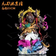 【21cm Height】One Piece Zoro Figure Gk And The Country Of Ashura Statue Model Ornaments Doll