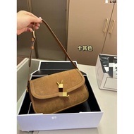 1BI4 slp Nubuck Leather Tofu Retro All-Match Fashion One-Shoulder Portable Small Square Bag
