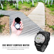 Portable Silicon Navigation Compass Watch Waterproof Hiking Luminous Compasses