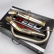 ☍﹊(On Stock) Creed Exhaust conical Open specs pipe for TMX 125/155 /EURO/DESERT BIG ELBOW / Daeng sa